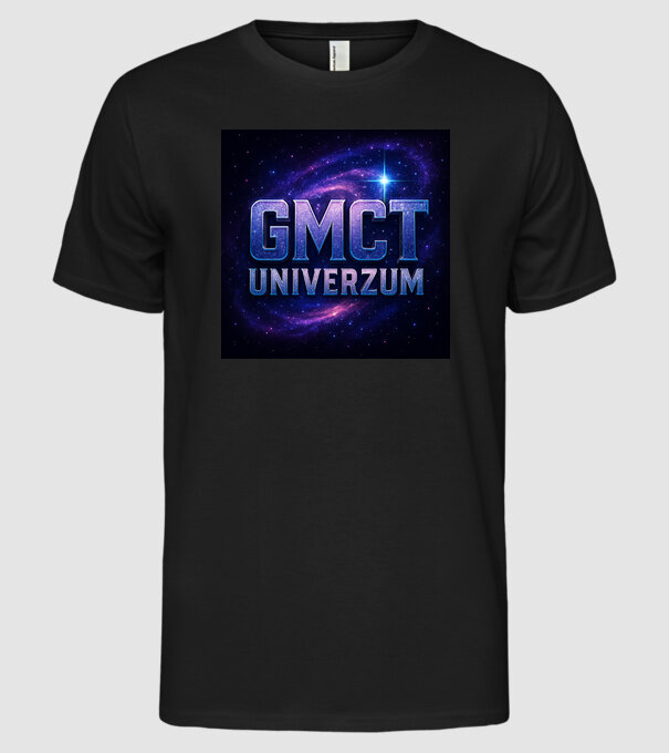 GMCT UNIVERZUM minta fekete pólón