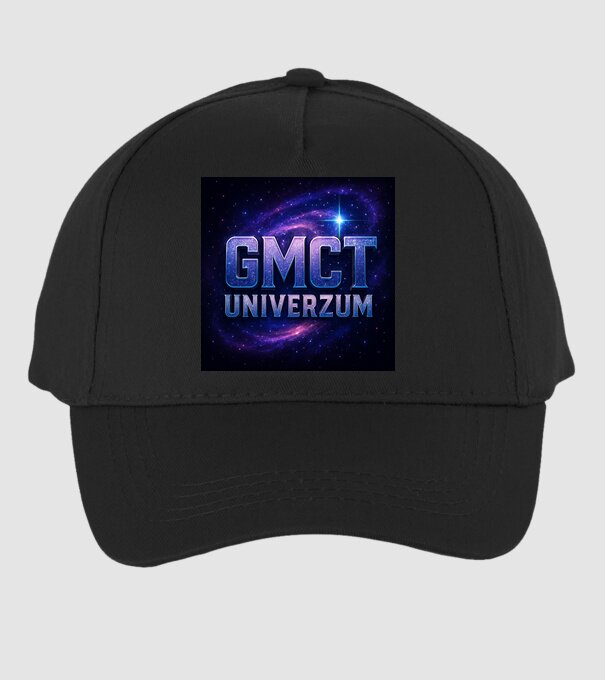 GMCT UNIVERZUM minta fekete pólón