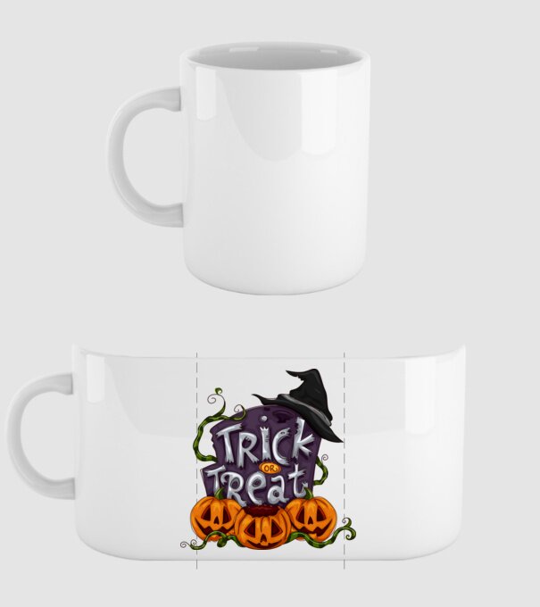 Trick or Treat minta fehér pólón