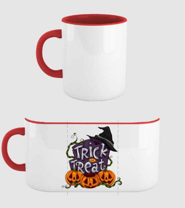 Trick or Treat minta piros pólón