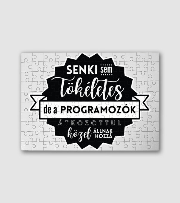 Senki sem tökéletes, de a programozók átkozottul közel állnak hozzá minta fehér pólón