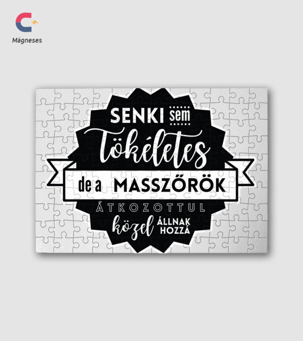 Senki sem tökéletes, de a masszőrök átkozottul közel állnak hozzá minta fehér pólón