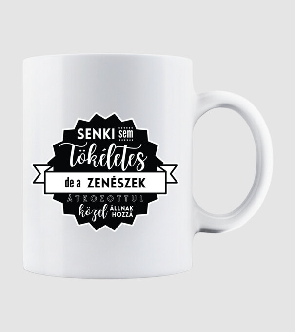 Senki sem tökéletes, de a zenészek átkozottul közel állnak hozzá minta fehér pólón