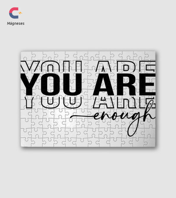 you are enough minta fehér pólón