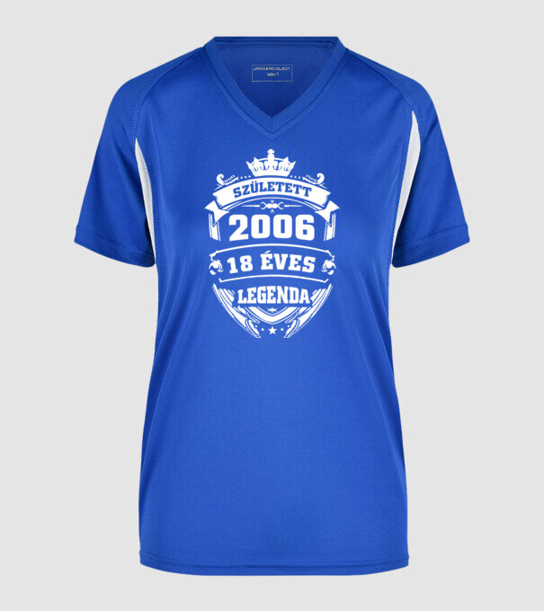 2006 minta királykék pólón