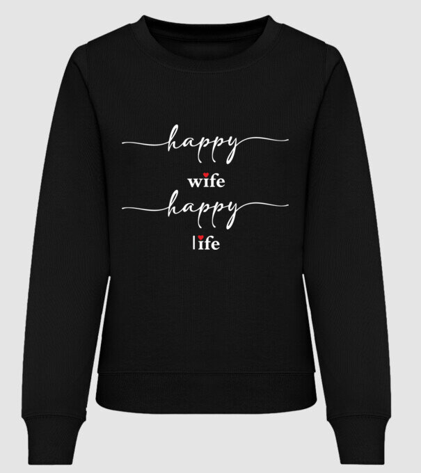 Happy Wife 3 minta fekete pólón