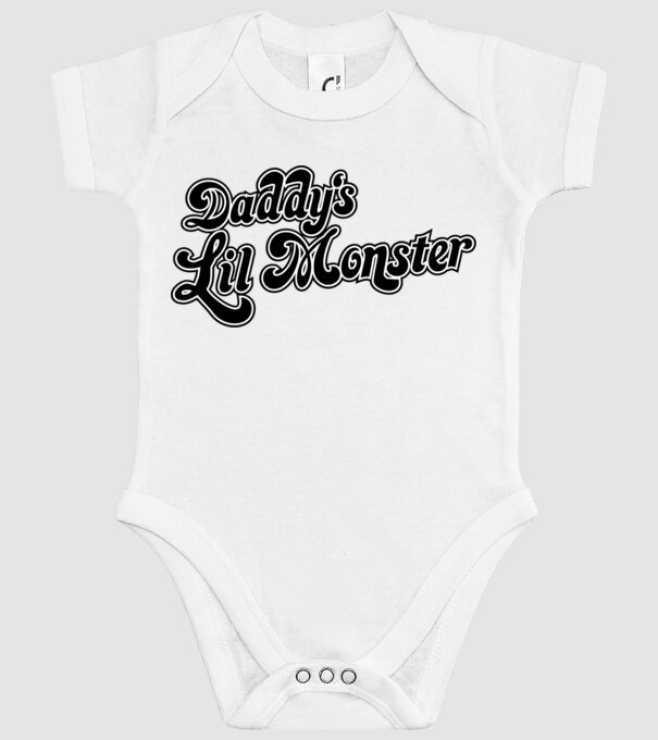 daddys lil monster minta fehér pólón