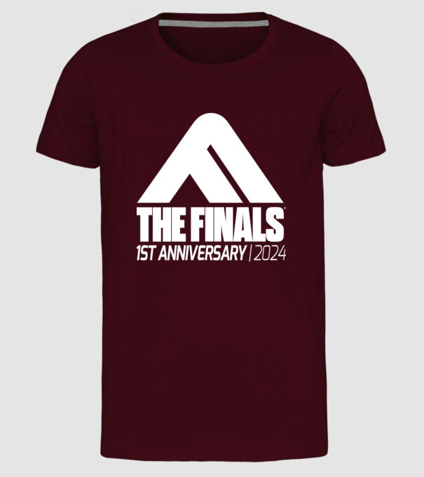 The Finals Anniversary FRONT minta bordó pólón