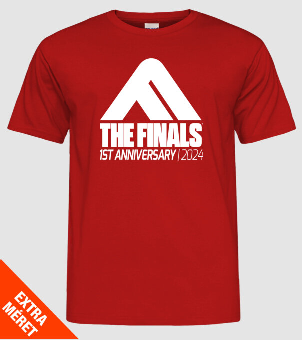 The Finals Anniversary FRONT minta piros pólón