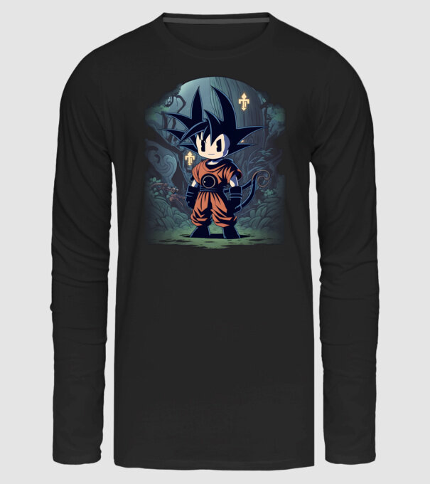 Hollow Knight Son Goku minta fekete pólón