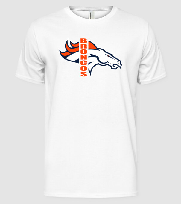 Broncos 1 minta fehér pólón