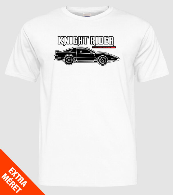 Knight Rider 3 fehér minta fehér pólón