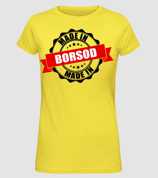 Made in Borsod minta sárga pólón