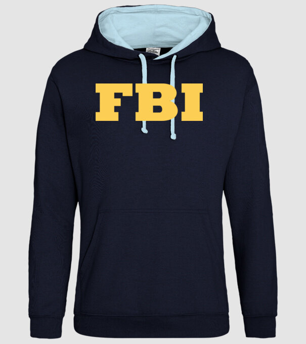 FBI minta sötétkék pólón