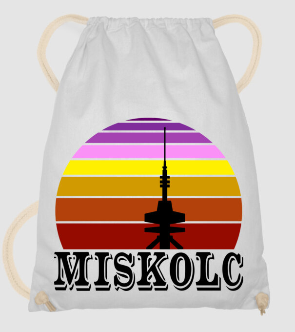 Miskolc minta fehér pólón