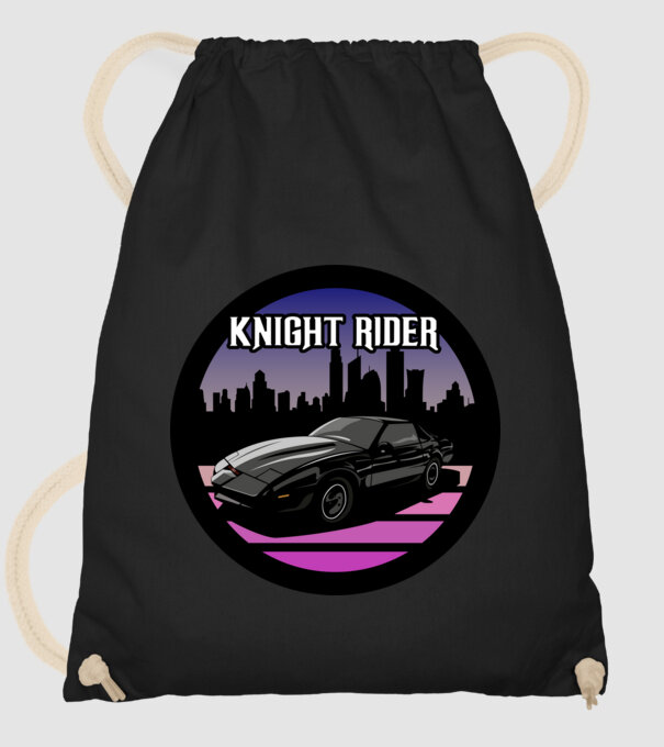 Knight Rider 1 minta fekete pólón