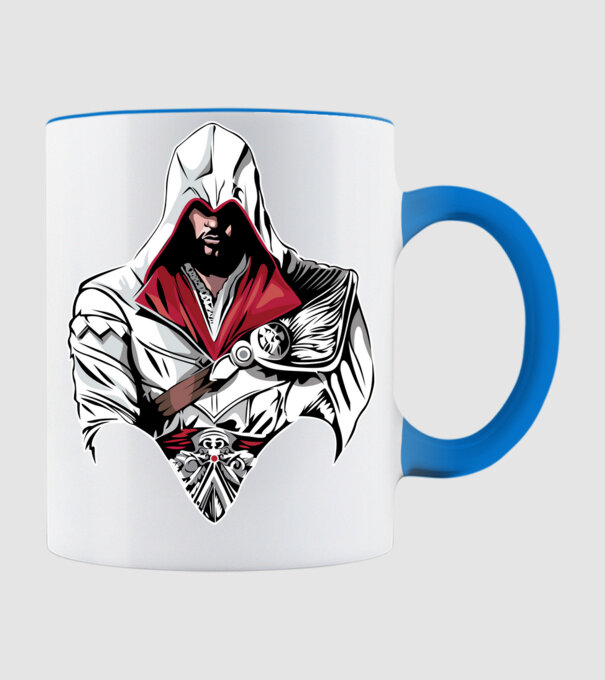 Ezio Auditore da Firenze minta világoskék pólón