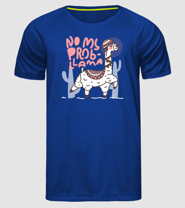 No My Probllama minta királykék pólón
