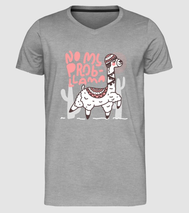 No My Probllama minta szürke pólón