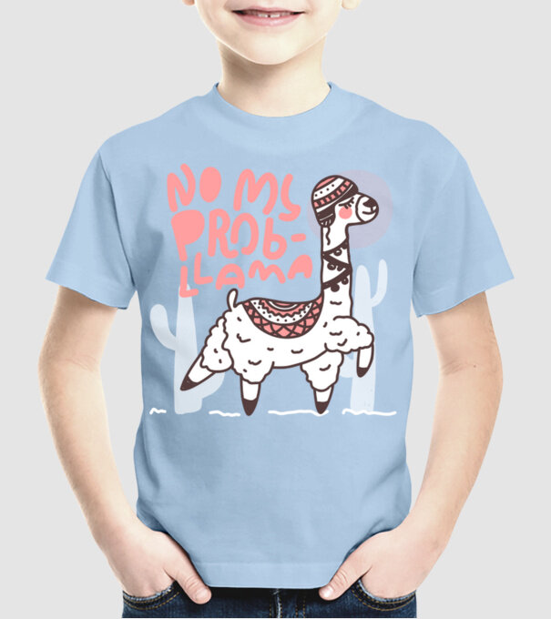 No My Probllama minta világoskék pólón