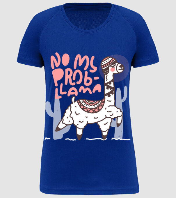 No My Probllama minta királykék pólón