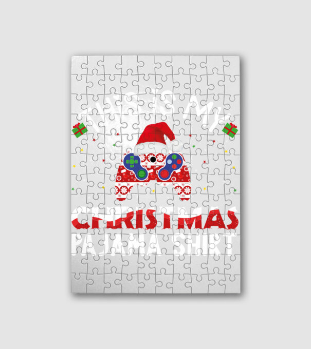 This is my Christmas Pajama Shirt! minta fehér pólón