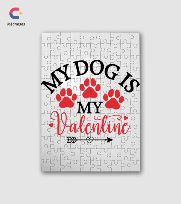 My dog is my valentine minta fehér pólón