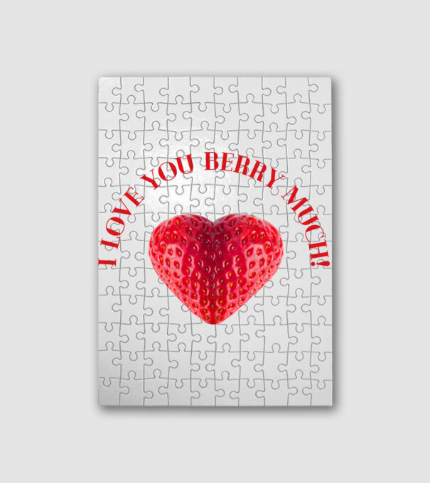 I love you Berry much minta fehér pólón