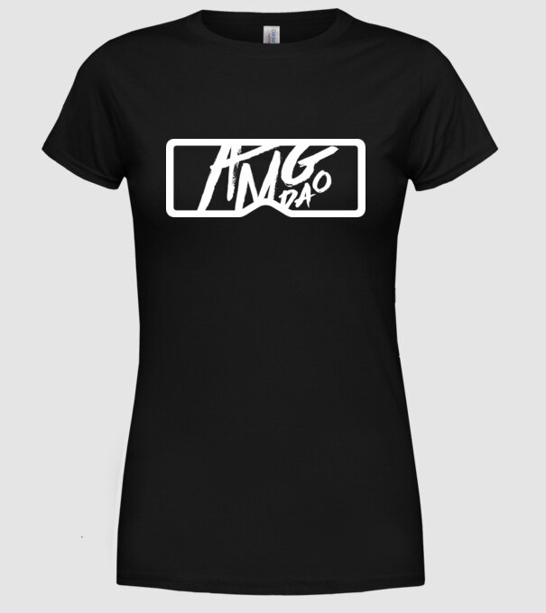 AMG DAO fehér (mellkas logo) minta fekete pólón