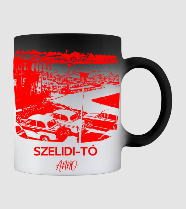 SZELIDI TÓ ANNO minta fekete pólón