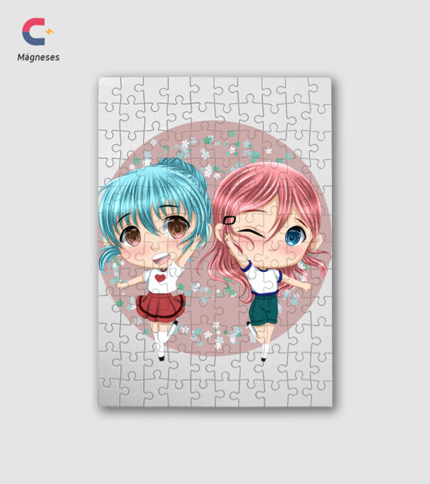 Chibi girls minta fehér pólón