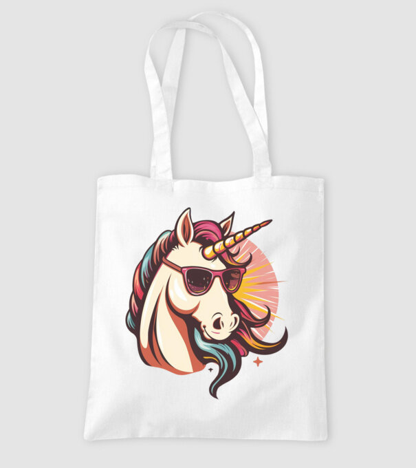 Unicorn Power minta fehér pólón