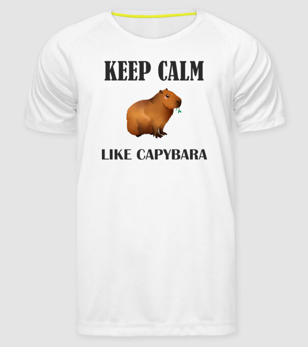 Calm Capybara 2 minta fehér pólón