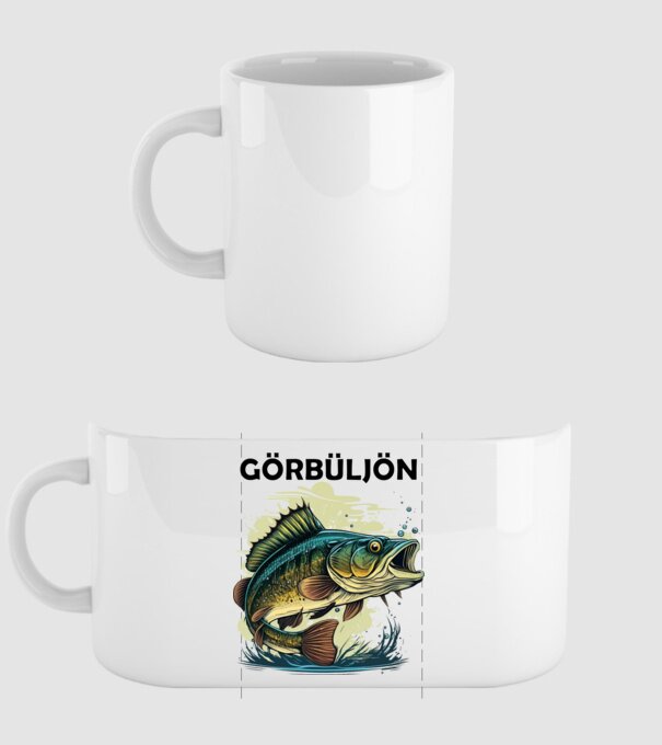 Görbüljön minta fehér pólón