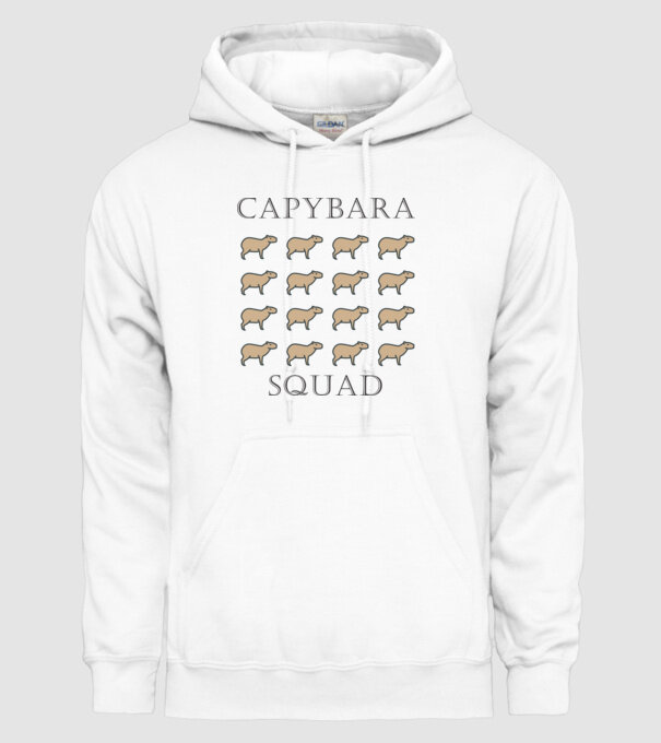 Capybara osztag minta fehér pólón