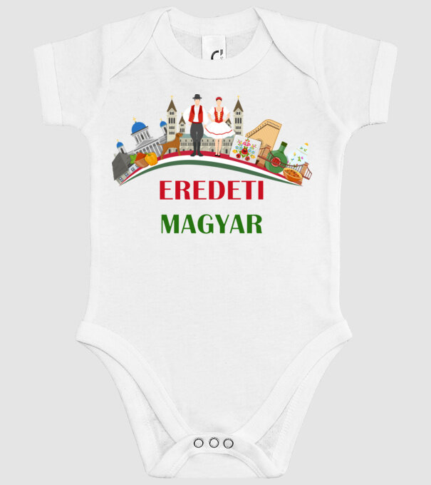 Eredeti Magyar minta fehér pólón