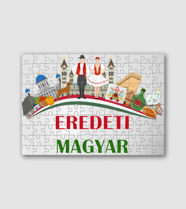 Eredeti Magyar minta fehér pólón