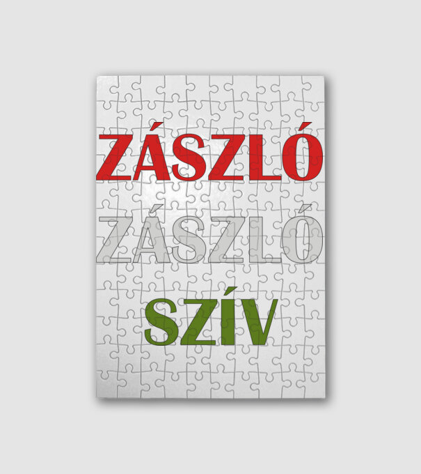 Zászló Zászló Szív minta fehér pólón