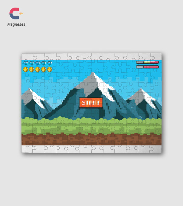 Pixel gamer minta fehér pólón