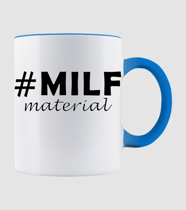 MILF material minta világoskék pólón