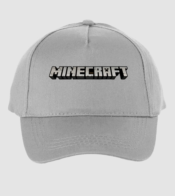 Minecraft logo minta szürke pólón