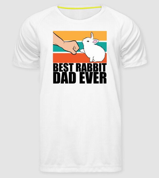 Best rabbit dad minta fehér pólón