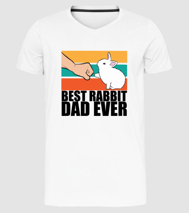 Best rabbit dad minta fehér pólón
