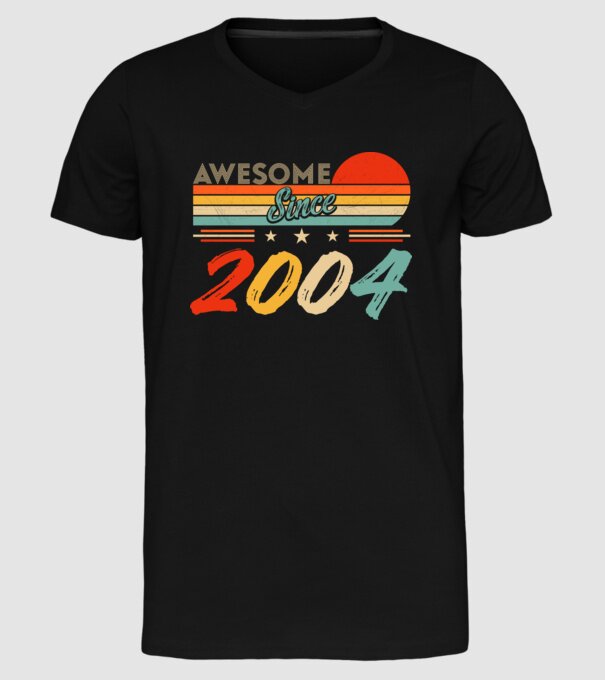 Awesome since 2004 minta fekete pólón
