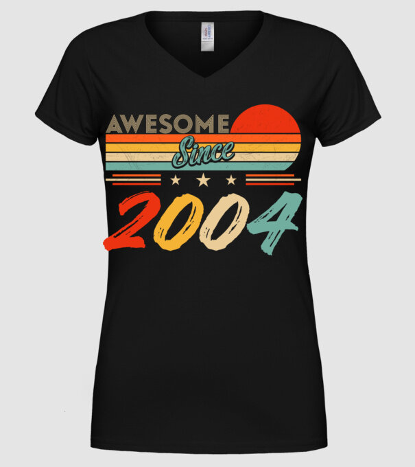 Awesome since 2004 minta fekete pólón