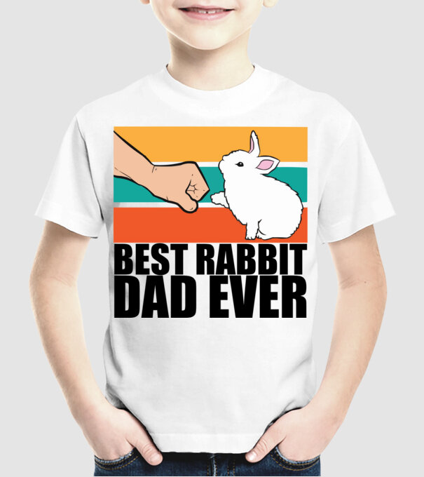 Best rabbit dad minta fehér pólón