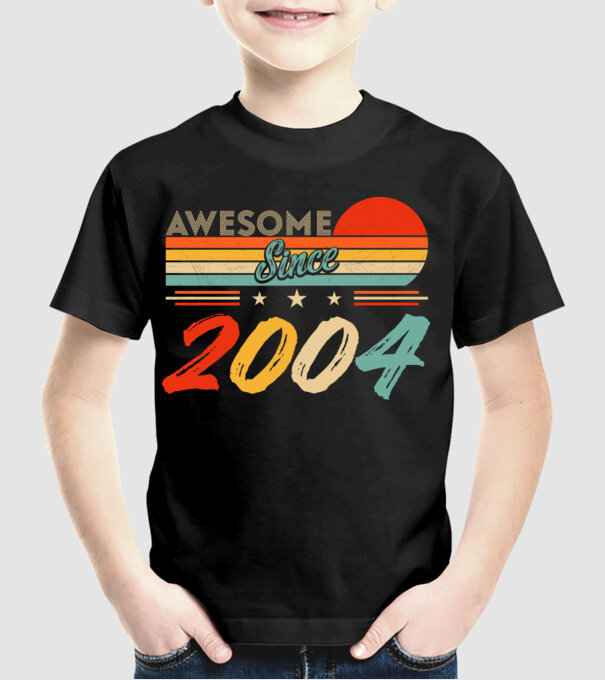 Awesome since 2004 minta fekete pólón
