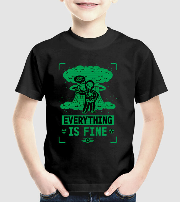 Fallout Vault Boy minta fekete pólón