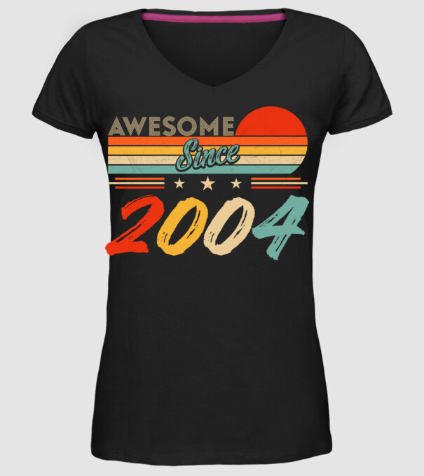 Awesome since 2004 minta fekete pólón