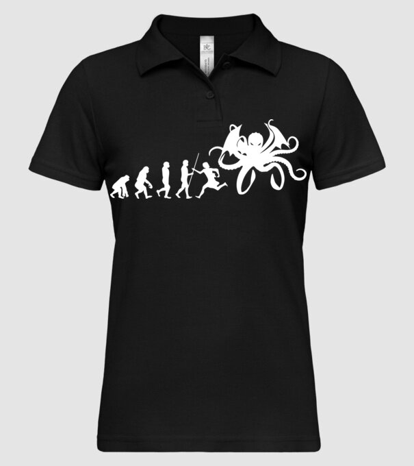 Cthulhu evolution minta fekete pólón